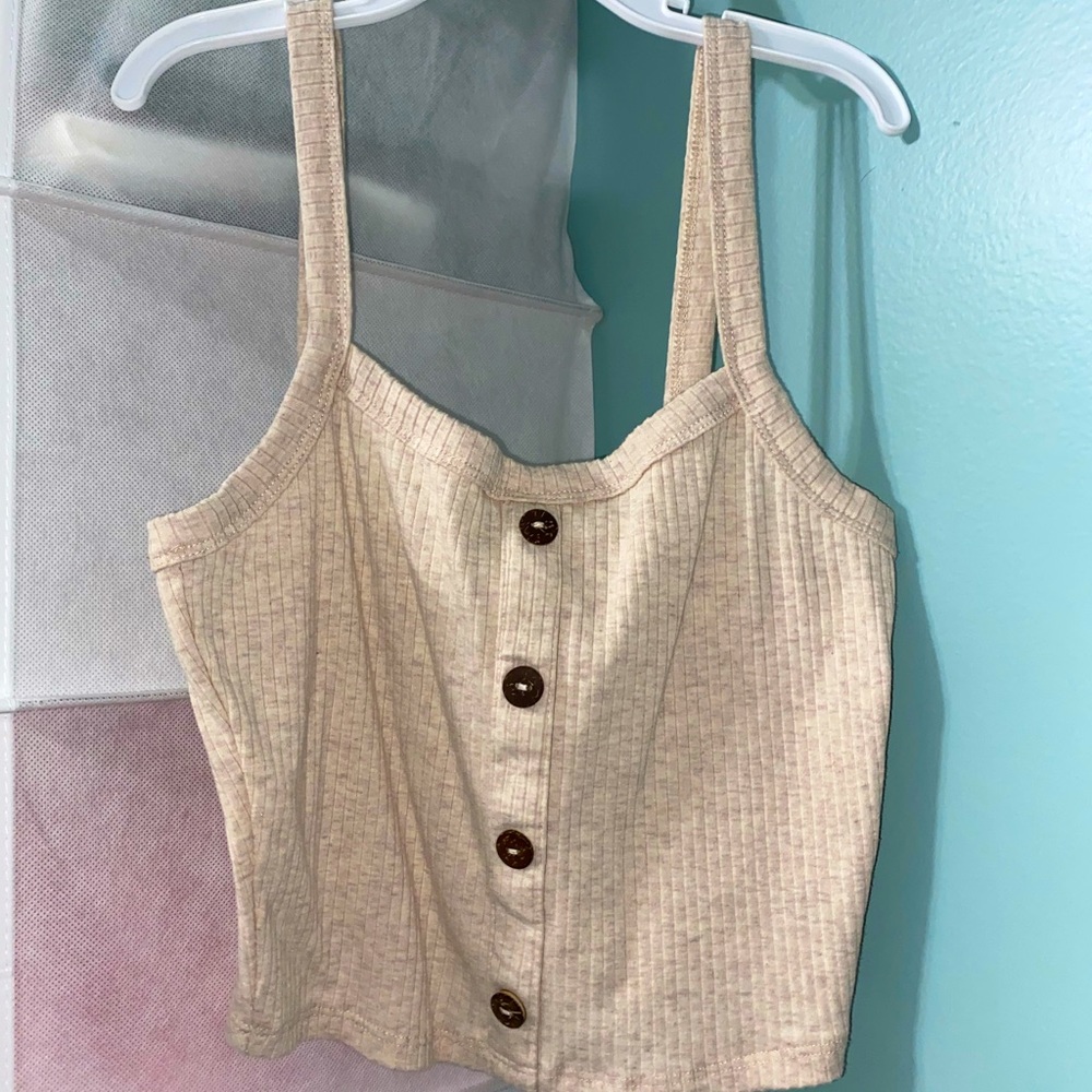 Cream crop top